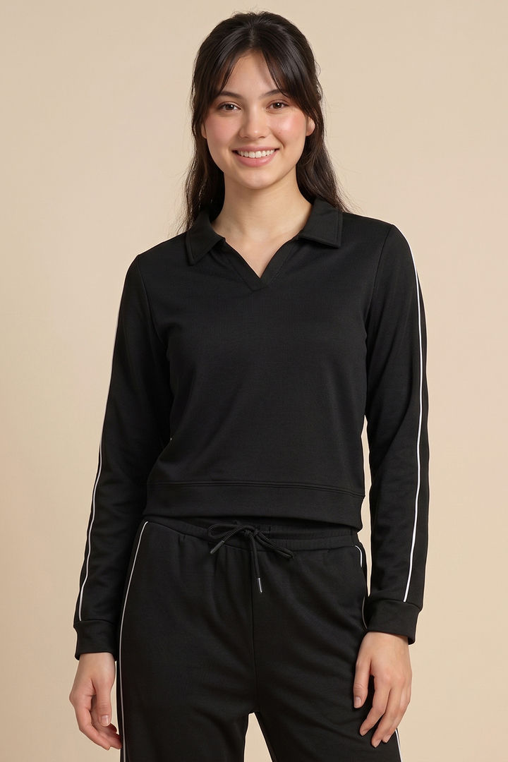 Zivame Knit Poly Athleisure Sweatshirt - Tap Shoe — image 2